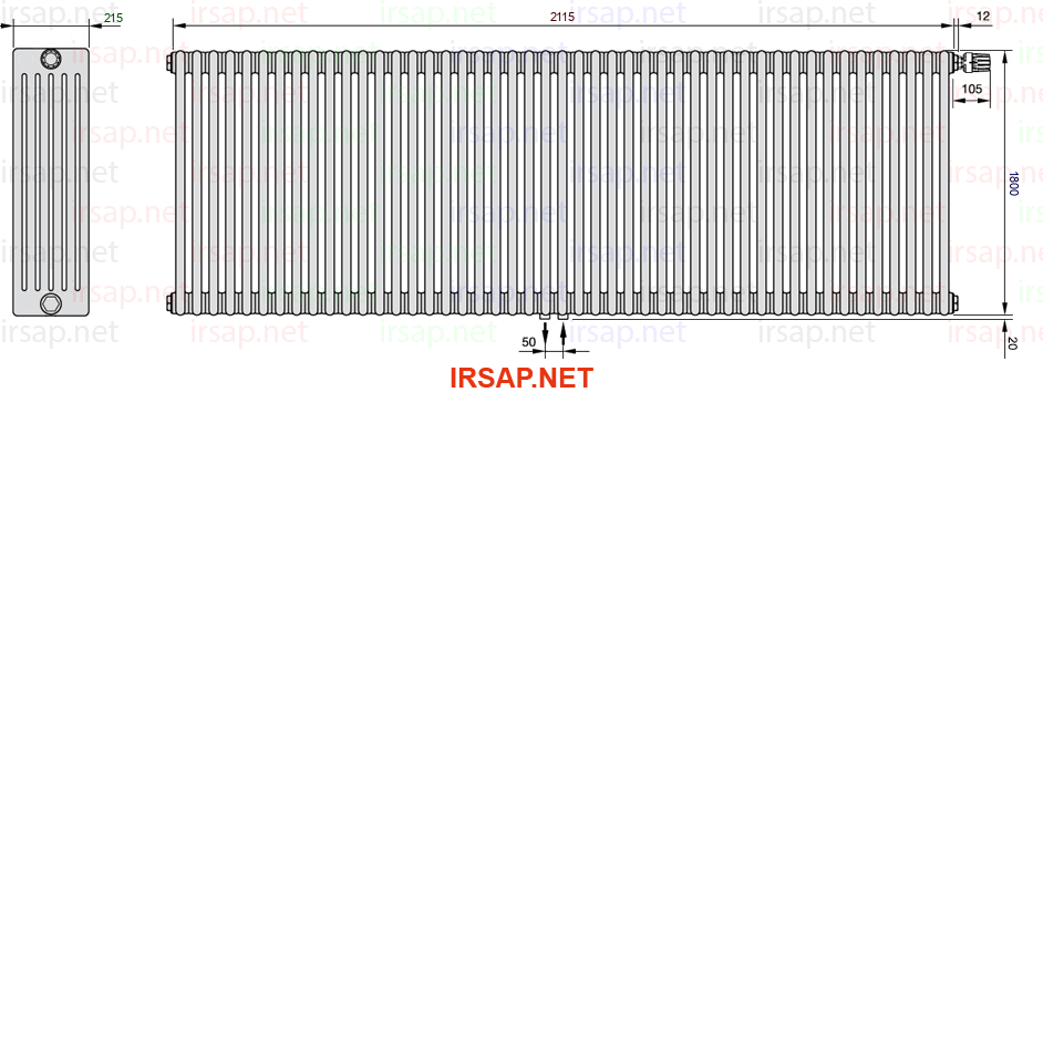 Радиатор IRSAP Tesi 61800/47 T52 CL 01